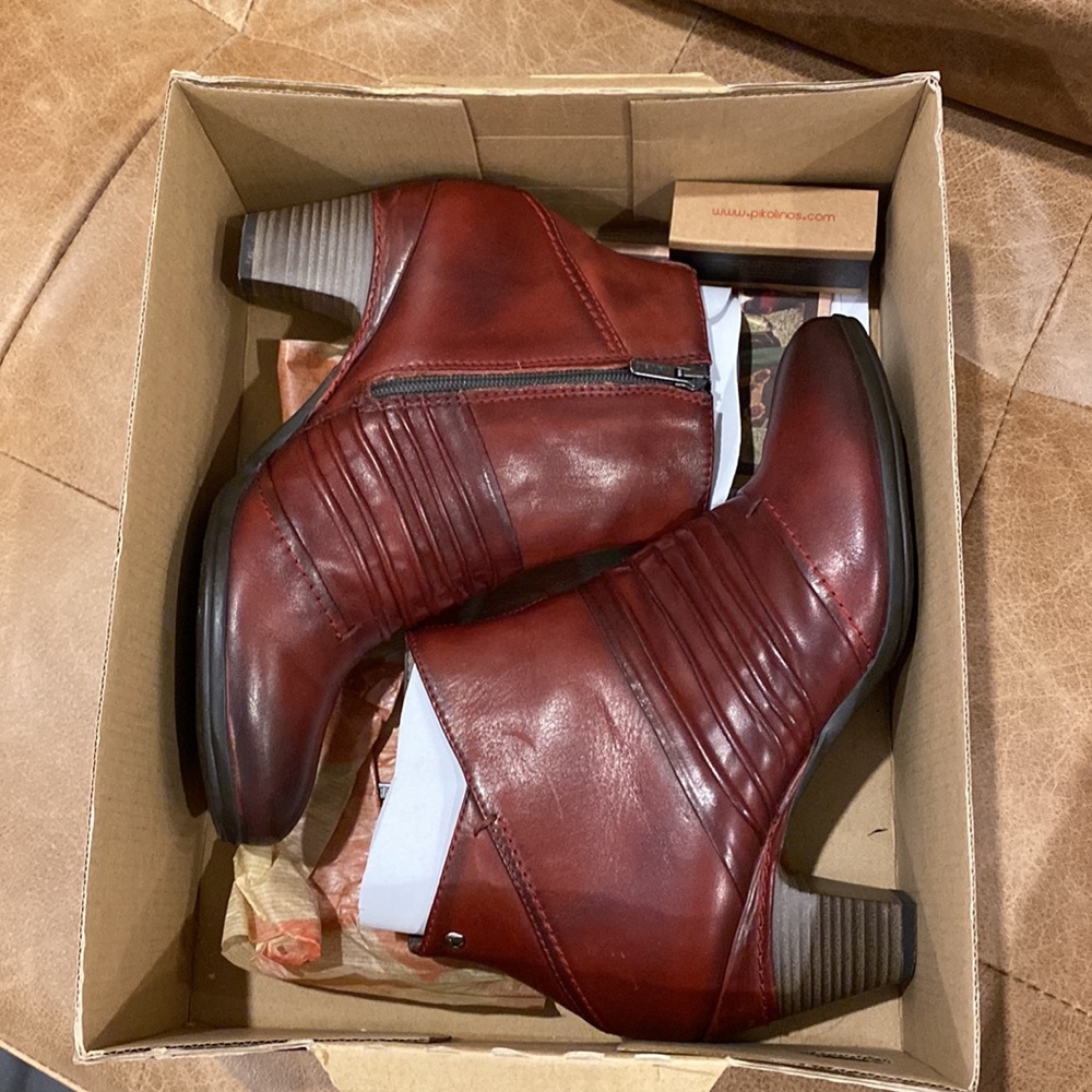 Size US9 / EU40 red/burgundy Pikolinos boots - Picture 5 of 9